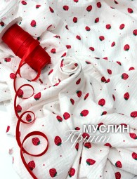Муслин Принт Клубнички