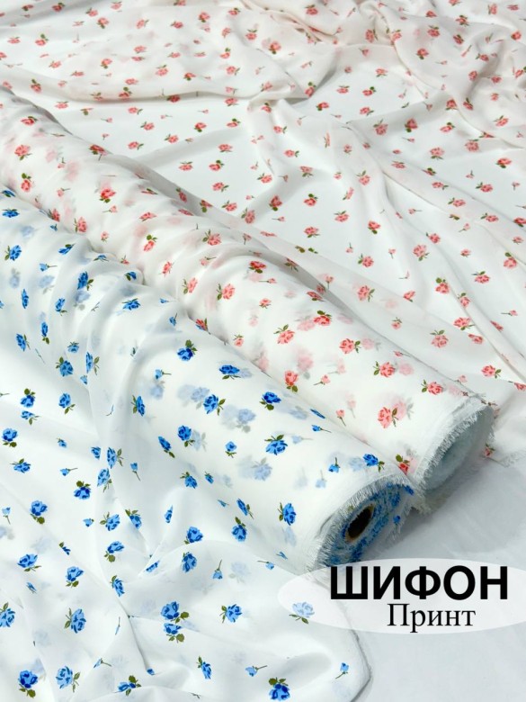 Шифон принт розы Шифон принт розы
