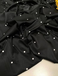 Шелк ARMANI Принт Черный горох Китай
