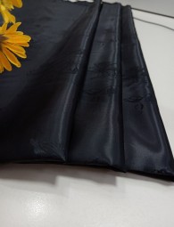 Подклада "Вискоза Жаккард" Черные цветы