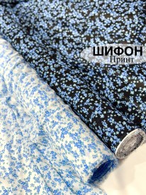 Шифон принт цветы