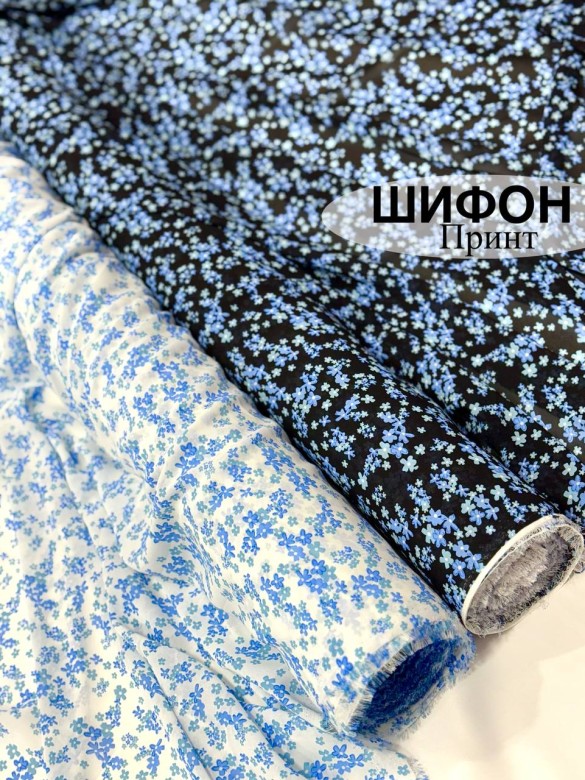 Шифон принт цветы Шифон принт цветы