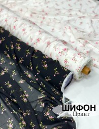 Шифон принт букеты