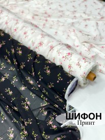 Шифон принт букеты