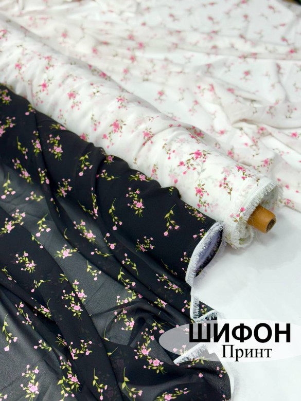 Шифон принт букеты Шифон принт букеты