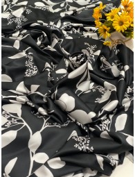 Шелк ARMANI Принтованный Черный Серо-бежевые цветы